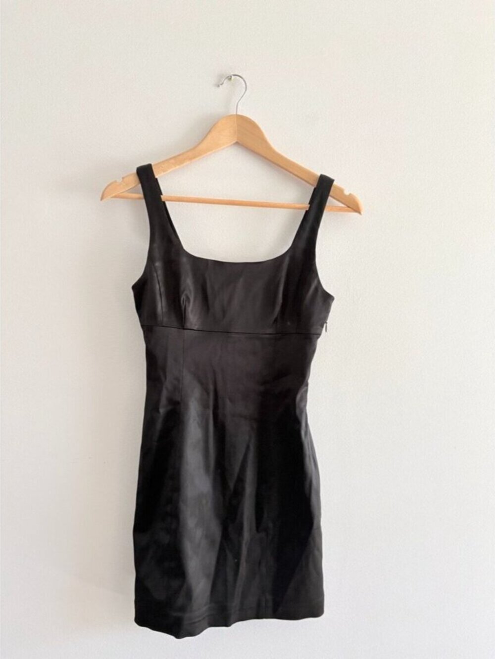 Aritzia Wilfred Shine Satin Mini Dress Black Size 0 - Picture 7 of 11